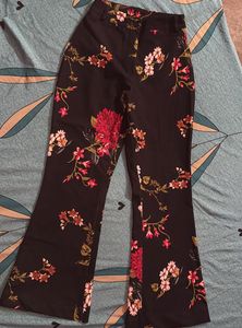 Floral Print Wide Leg Pants
