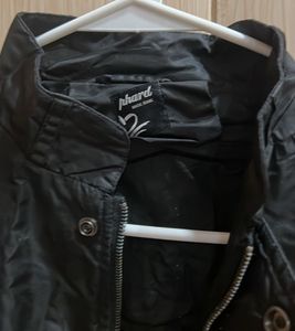 Black Cropped Bomber Jacket