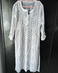 White Chikankari Kurti