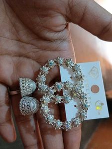 Silver Tone Earrings &amp; Bracelet Set