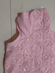 Pink Embellished Kurta