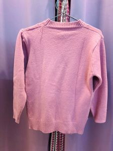 Dusty Rose Knit Pullover Sweater