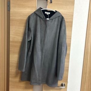Korean Grey hooded long Jacket/Coat