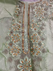 Mint Green Embellished Pakistani Suit