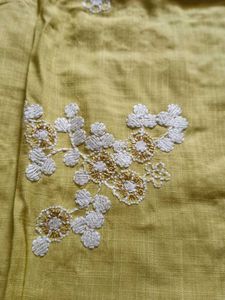 Yellow Embroidered Kurti Xxl