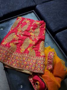 Pink Embroidered Lehenga Choli