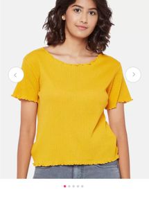 People Mustard Yellow Regular Top