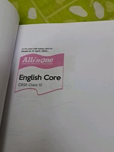 All In One English Core Cbse Class 12