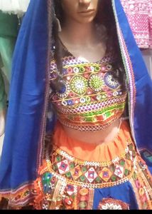 Orrenge Short Garba Choli
