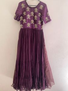 Purple Ethinc Diwali Gown
