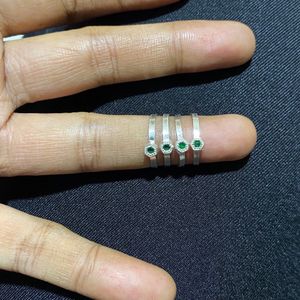 Pure Silver Toe Ring Piece Of 4