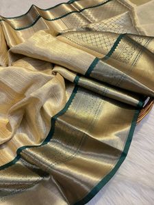 New Without Tag- Soft Banarasi Tissue Silk Saree