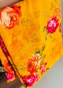 Daily Wear Mustard Yellow Saree