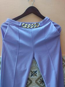 Lavender Co-ords Blazer With Chain Pant Set