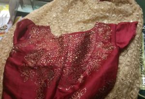 Indo Western Lehenga Golden N Maroon