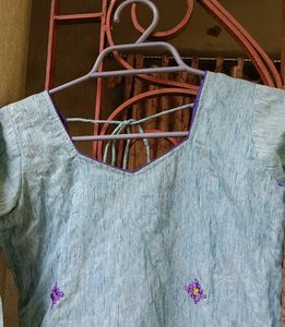 Beautiful Kurta Churidar And Dupatta Set💙💜💙💜