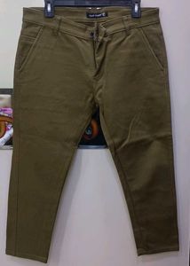 Olive Green Casual Pants