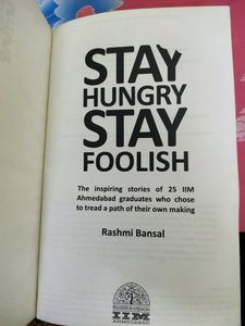 Stay Hungry Stay Foolish