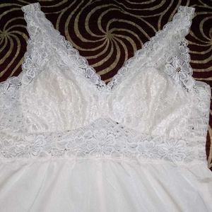 Navy, White Night Dress,,, 2pics