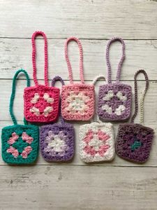 Crochet Coin Or Earbud Pouch 2 Piece