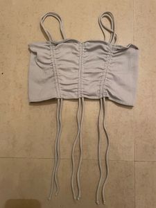 Ribbed Drawstring Tank