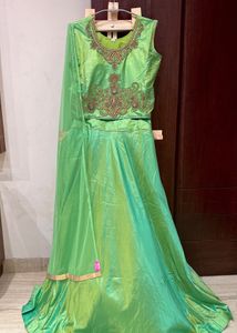 Brand New Green Embroidered Lehenga Choli