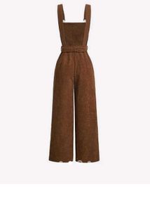 Corduroy Jumpsuit with Belt