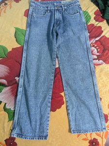 Acid Wash Wide Leg Jeans