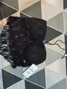 Black Lace Halter Top