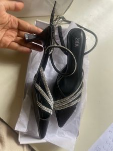 Zara Embellished Heeled Slingbacks