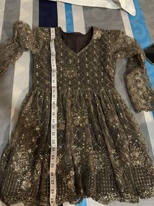 Embroidered Silver Dress