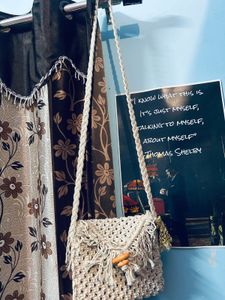 Macrame Fringe Crossbody Bag