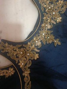 Long Gown With Golden Details (2 Layer If Cancan)