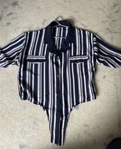 Blue And White Lining Shirt