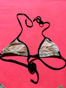 Printed Mesh Bikini Set (Size M)