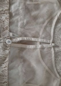Gorgeous Beige lace and beadwork dress