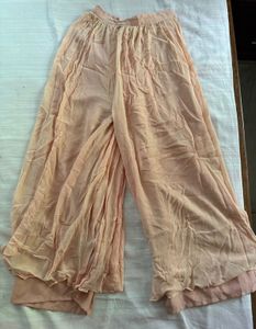 Embellished Gold Blouse And Pallazo Pants