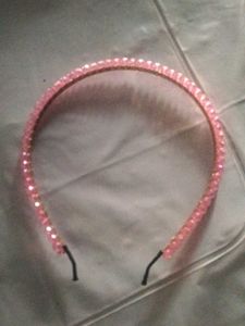 Sparkling Pink Beaded Headband