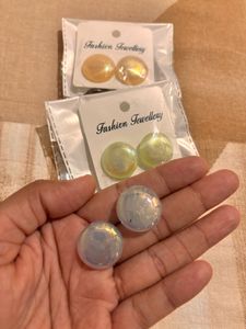 Colorfull Stud Earrings (pack Of 3)