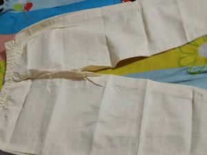 Woman Cream Colour Suit Pajama Pant