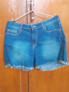 Denim Navy Blue Shorts
