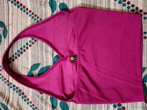 Tokyo Talkies Women Stunning Magenta Solid Top