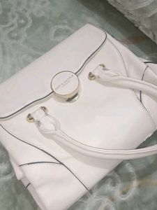 Thyp Leather White Handbag