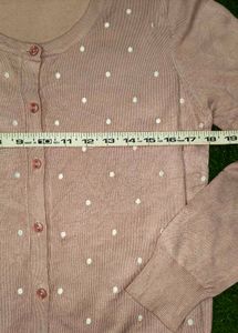 Stylish Pink Cardigan Sweater