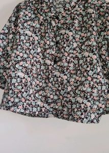Poco Black Floral Oversized Shirt