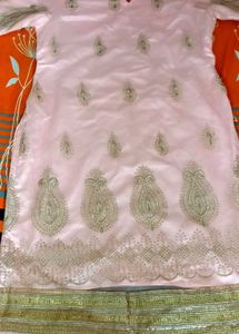 Pink Embroidered Kurta