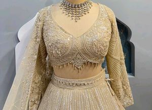 ✨️Cream Colour Cocktail Night Lehga ✨️