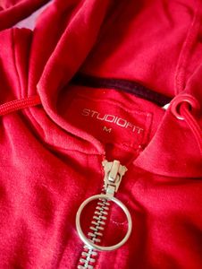Red Quarter-Zip Hoodie