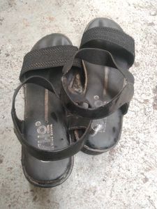 Combo Black Heels And Flat Slippers