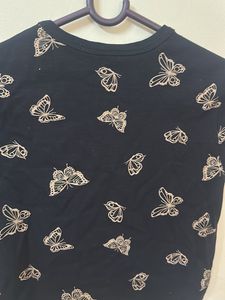 Butterfly Print Crop Top